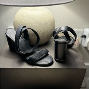 Balenciaga Black Heeled Sandals
